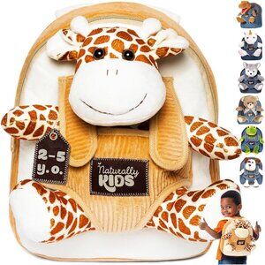 🆕 Girls Brown Giraffe Stuffed Animal  2 3 4 5 Year Old Toddler Gifts Backpack